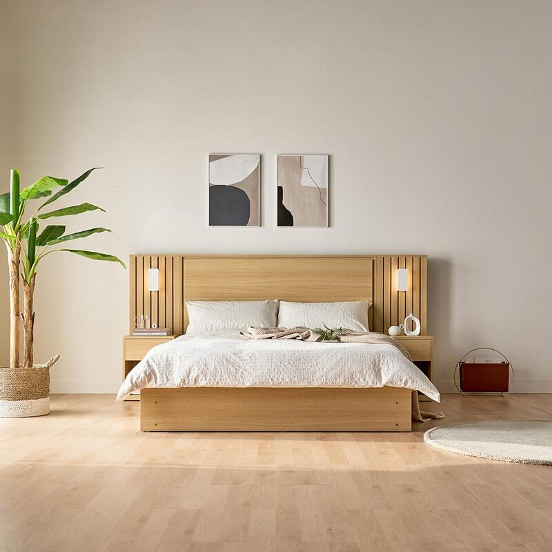 파로마 지바 서랍형 침대프레임Q/K 단품