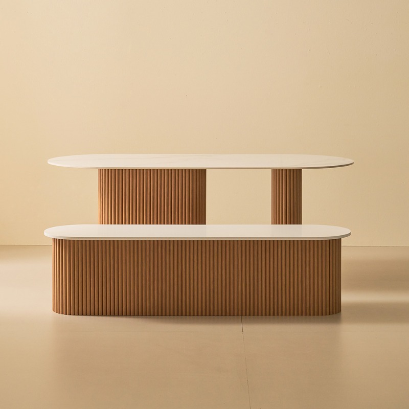 [파로마 초이스] 제이픽스 LPL HPL 라미네이트 원목 템바보드 식탁 벤치 의자