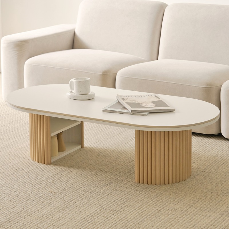 [파로마 초이스] 제이픽스 아비브 수납 템바보드 거실 소파 좌식 테이블 1200