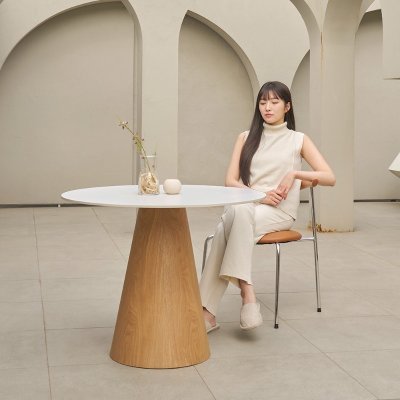 [파로마 초이스]  제이픽스 피코 라운드 포세린 세라믹 인테리어 원형 테이블 (테이블 only)